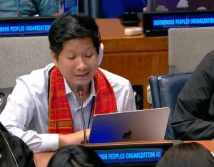 PCJSS delegate delivers speech on Human Rights Dialogue at 24th session of UNPFII